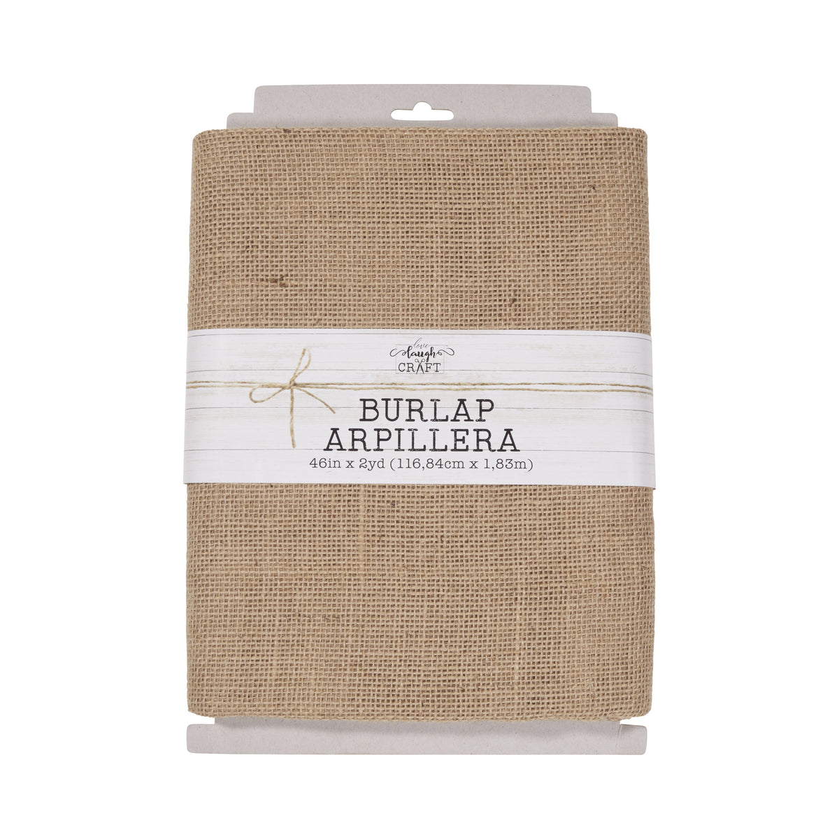 (2 pack) Love, Laugh, Craft Natural Burlap Precut Fabric, 46"W x 2-Yards, Brown
