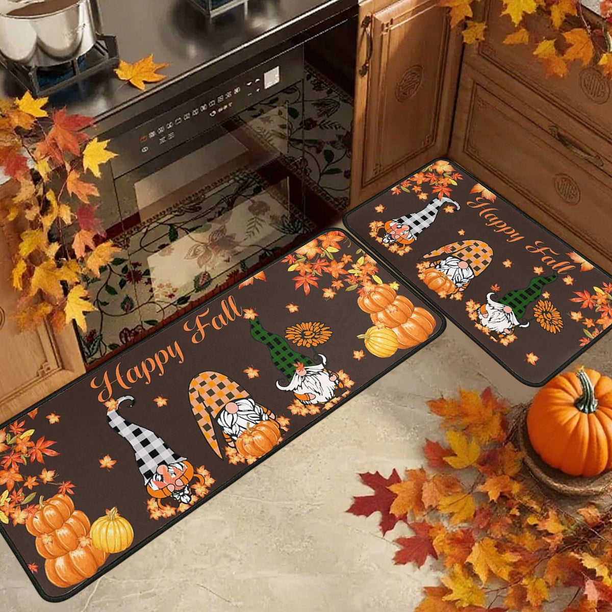 Stijggn Halloween Kitchen Mats for Floor Halloween Rugs Halloween Thanksgiving Decorations Doormat, Welcome Mats for Front Door,Spooky Outdoor Mats for Home Decor Holiday Decorative