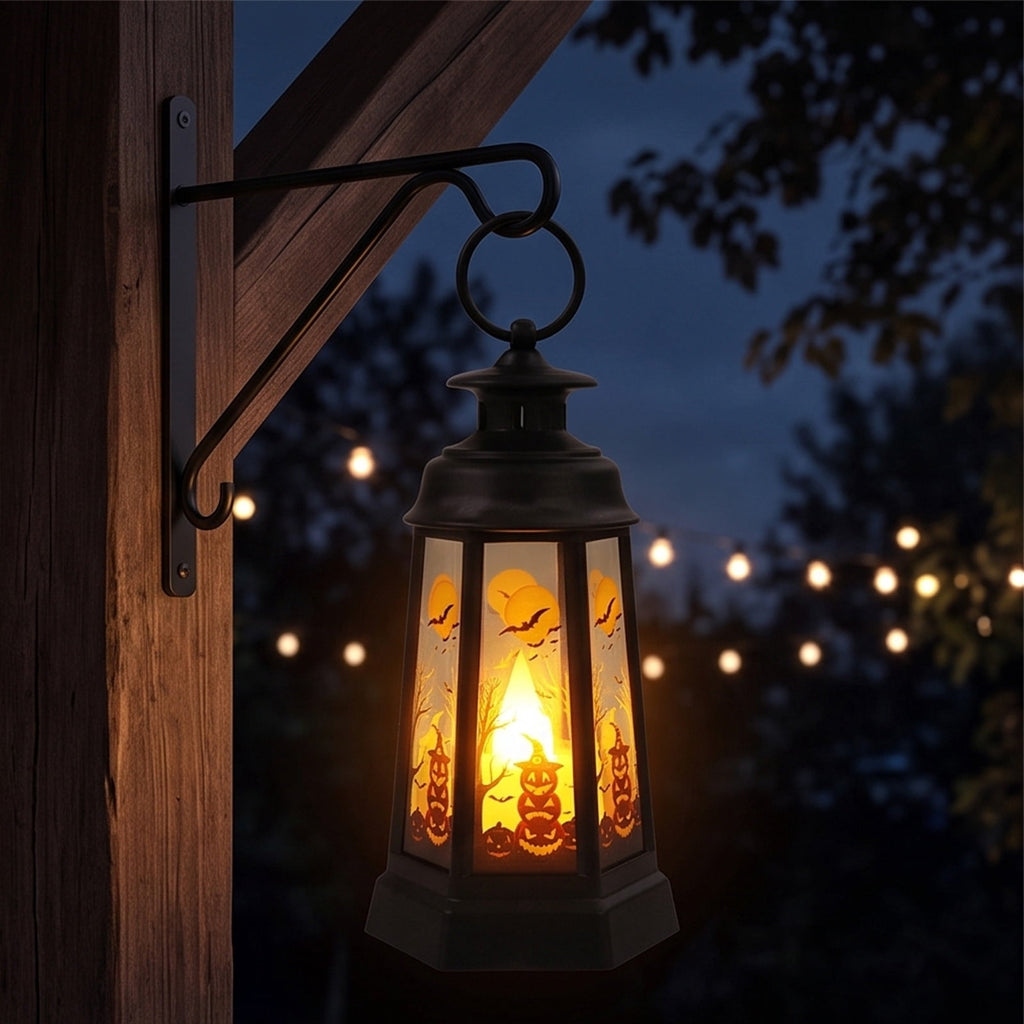 Djiypn Mini Lanterns 2Pack LED Small Lanterns Decorative Indoor Outdoor Hanging Lantern Decorative Candle Light Farmhouse Decor for Weddings Western Camping Party Halloween Christmas Decorations