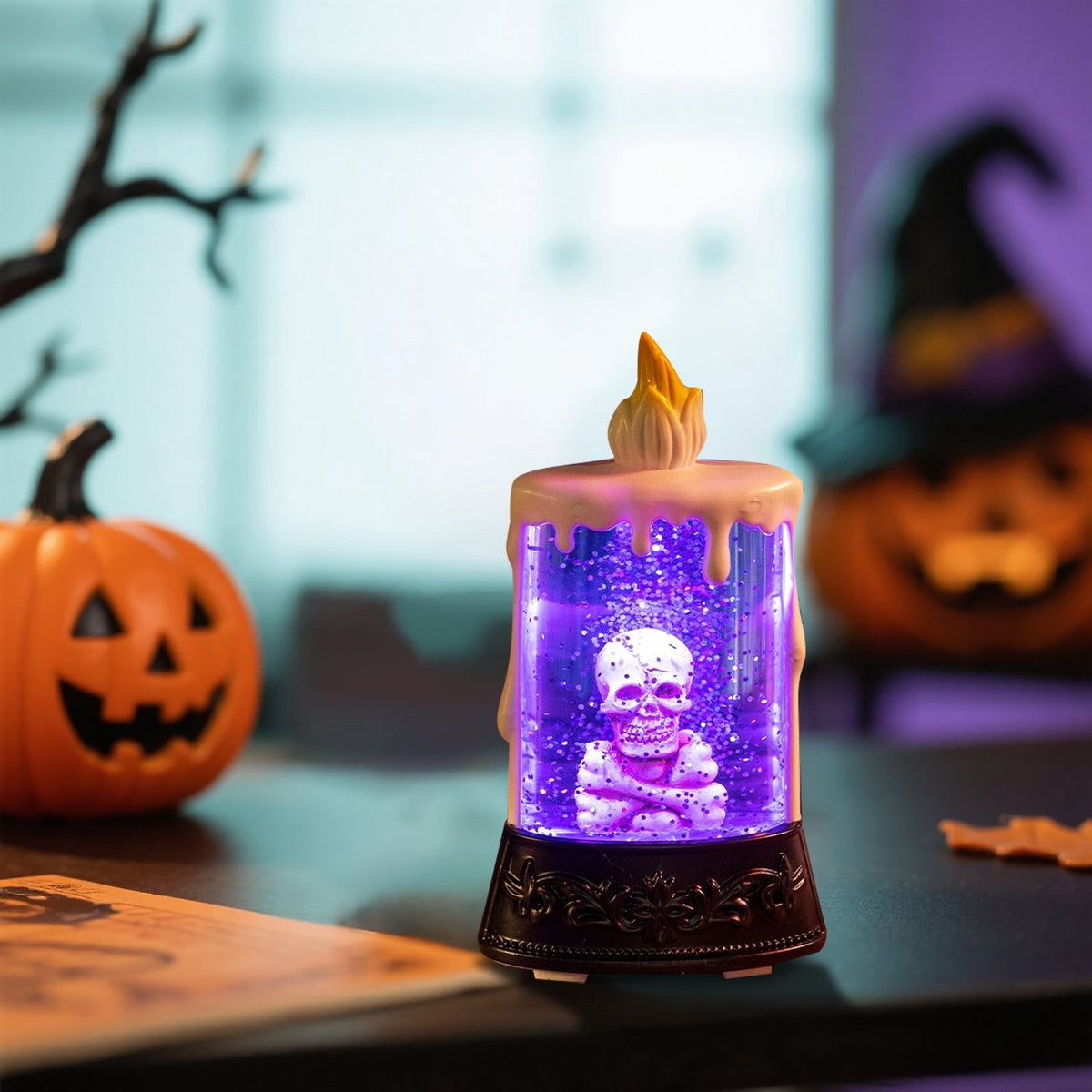 Halloween LED Skeleton Battery Operated Flameless Candle Light For Party Bar & Room Decorations