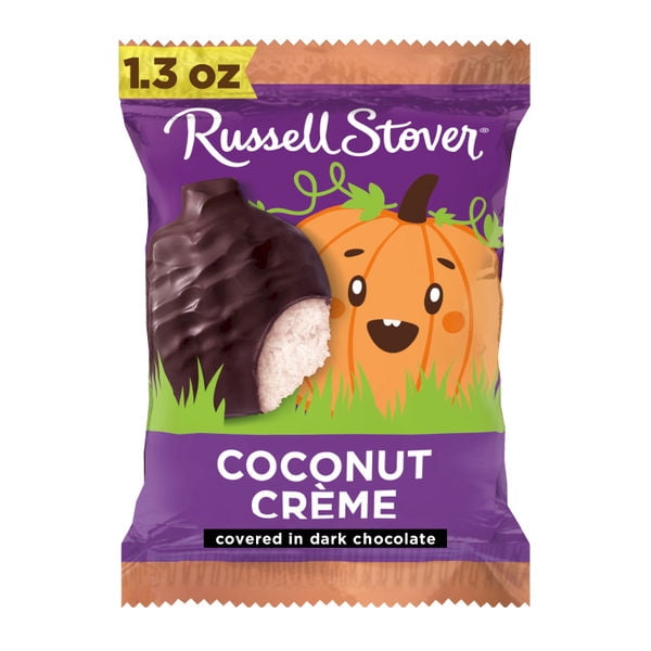 RUSSELL STOVER Halloween Milk Chocolate Peanut Butter Pumpkin, 1.3 oz. (Pack of 18)