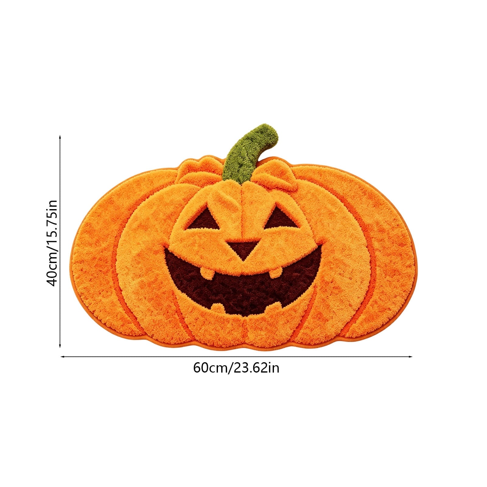BZPIZ Halloween Cute Pumpkin Door Mat for Front Door, Doormat Outside Entrance, Halloween Decor for Porch and Entryway, Indoor & Outdoor Use Orange