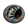 3D Illusion Halloween Round Rug 15.7 Inch, Ghost Pumpkin Spiral Staircase Print Decorative Floor Mat for Entryway Living Room Bedroom Indoor Holiday Home Decoration