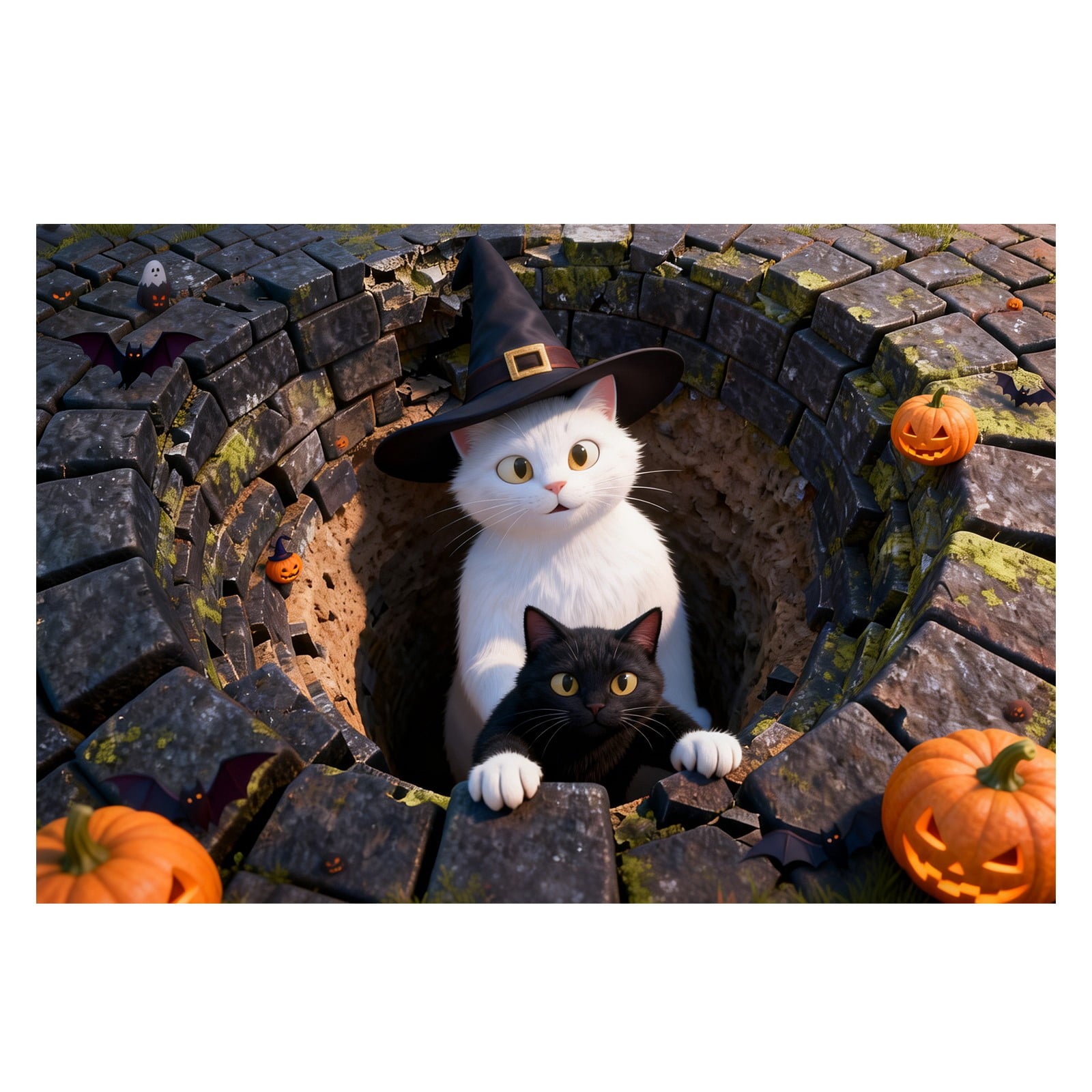 3D Optical Illusion Halloween Doormat Visual Trap Hole Design Non Velvet Entryway Rug Washable Floor Mat