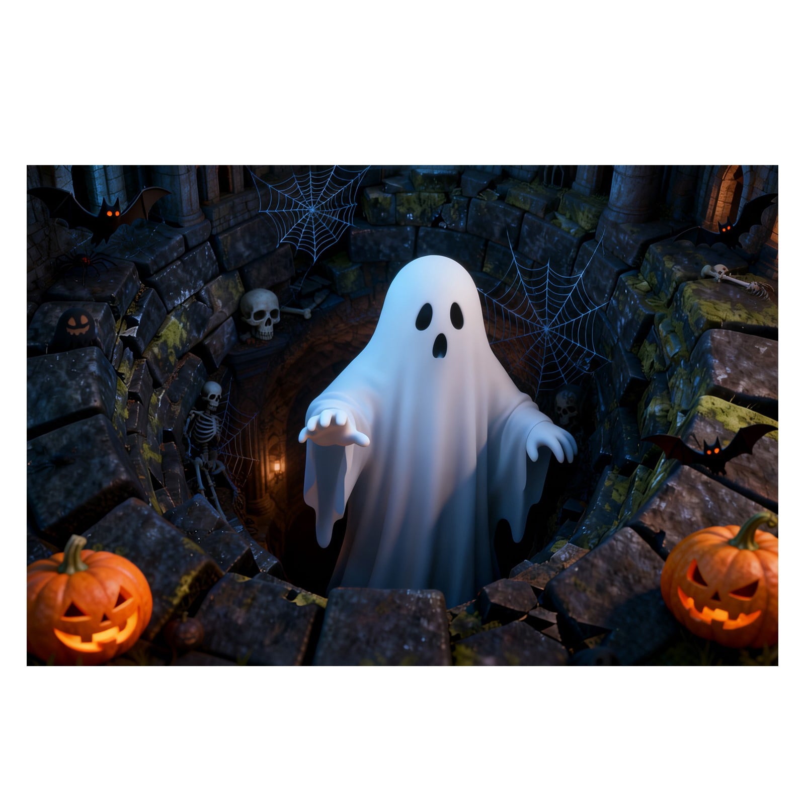3D Optical Illusion Halloween Doormat Visual Trap Hole Design Non Velvet Entryway Rug Washable Floor Mat