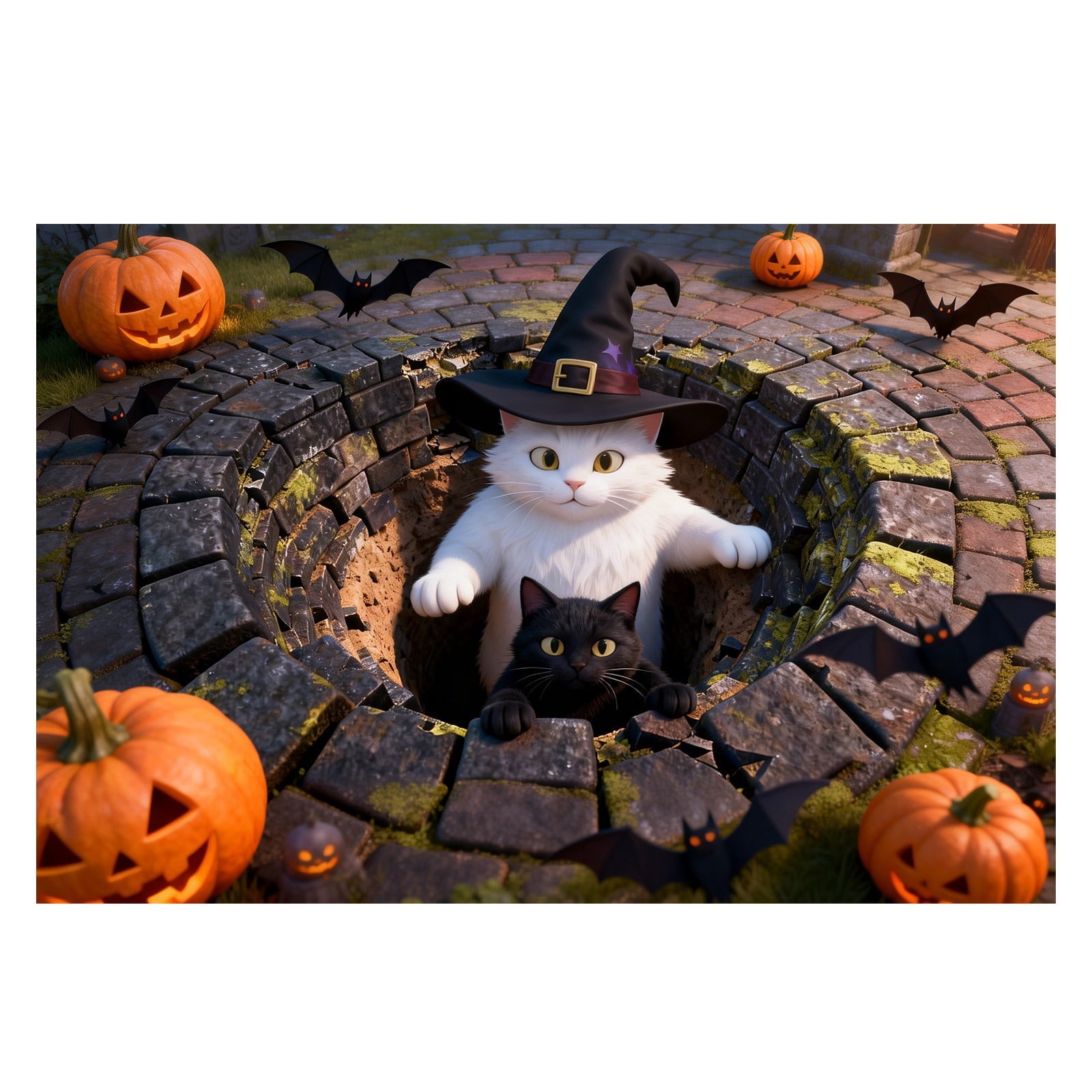 3D Optical Illusion Halloween Doormat Visual Trap Hole Design Non Velvet Entryway Rug Washable Floor Mat