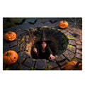 3D Optical Illusion Halloween Doormat Visual Trap Hole Design Non Velvet Entryway Rug Washable Floor Mat