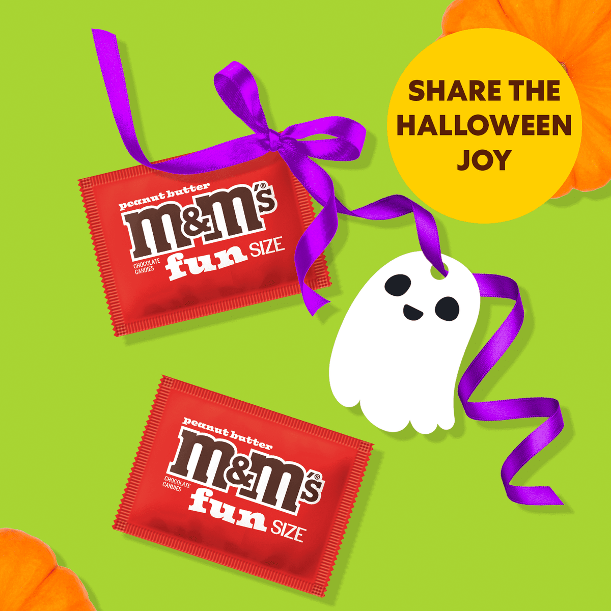 M&M's Fun Size Peanut Butter Milk Chocolate Halloween Candy - 6.53 oz Bag