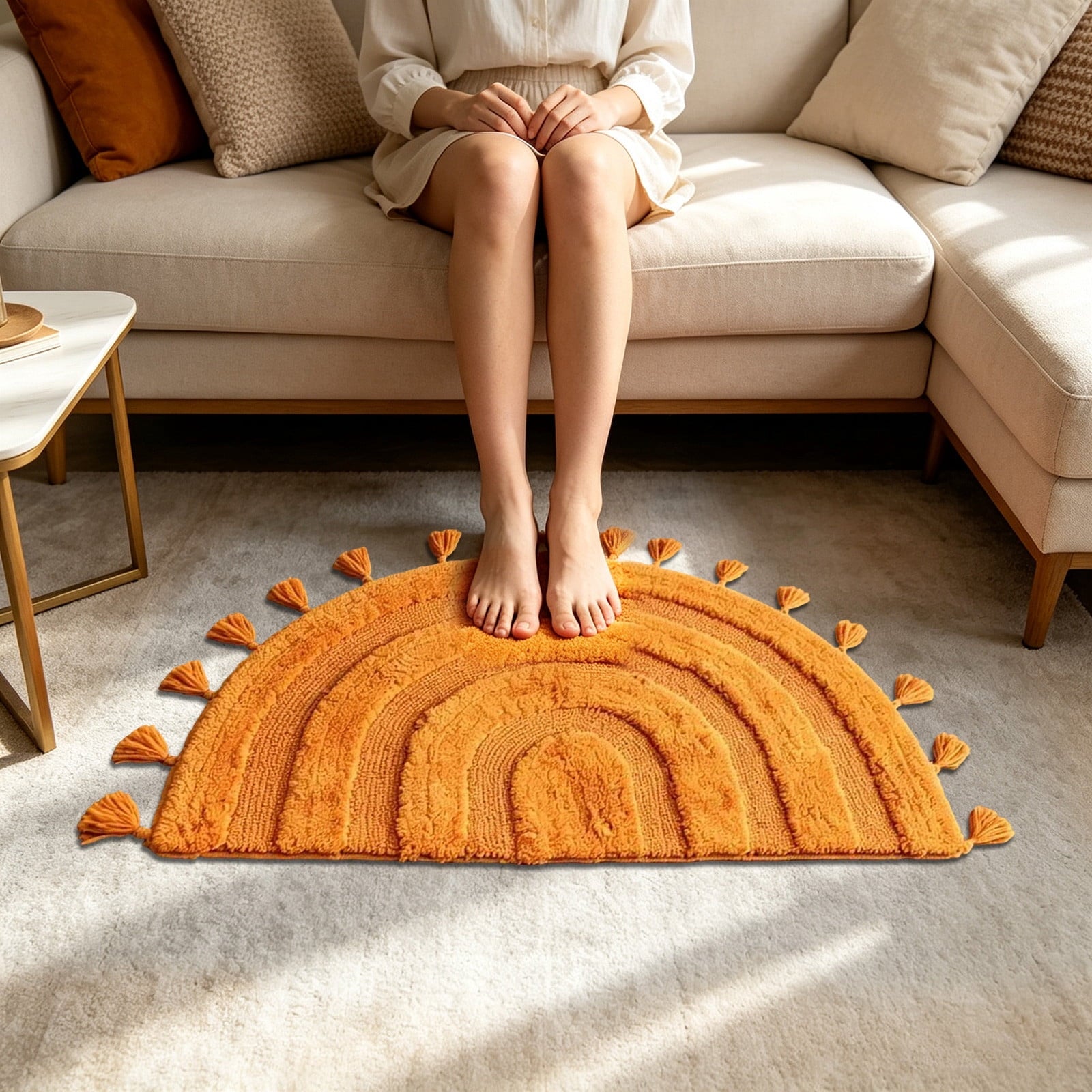 Halloween Ghost Door Mat, Cute Welcome Mat for Front Door Porch Entryway Haunted Outdoor Decor Spooky Decorative Entrance Doormat Non Slip Halloween Rug, 16" x 24"