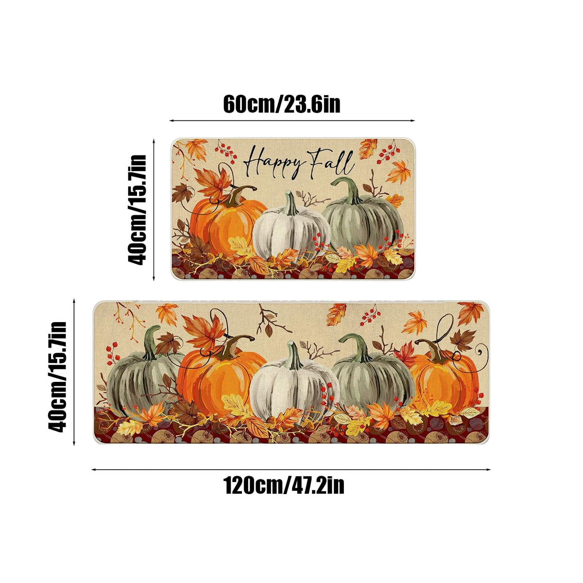 Stijggn 2pcs Halloween Area Rugs Halloween Decorations Halloween Rug Welcome Mats Outdoor Pumpkin Doormats for Floor