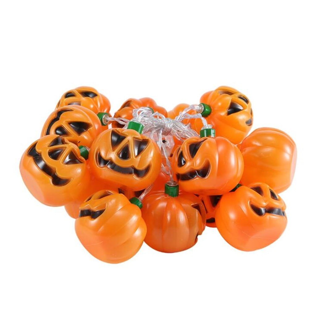 BZPIZ Halloween Decorations Halloween Pumpkin String Lights Pumpkin String Lights Plug in, 20 Orange Lights String Connectable Indoor/Outdoor for Outdoor, Indoor, Window, Patio, Party Dec