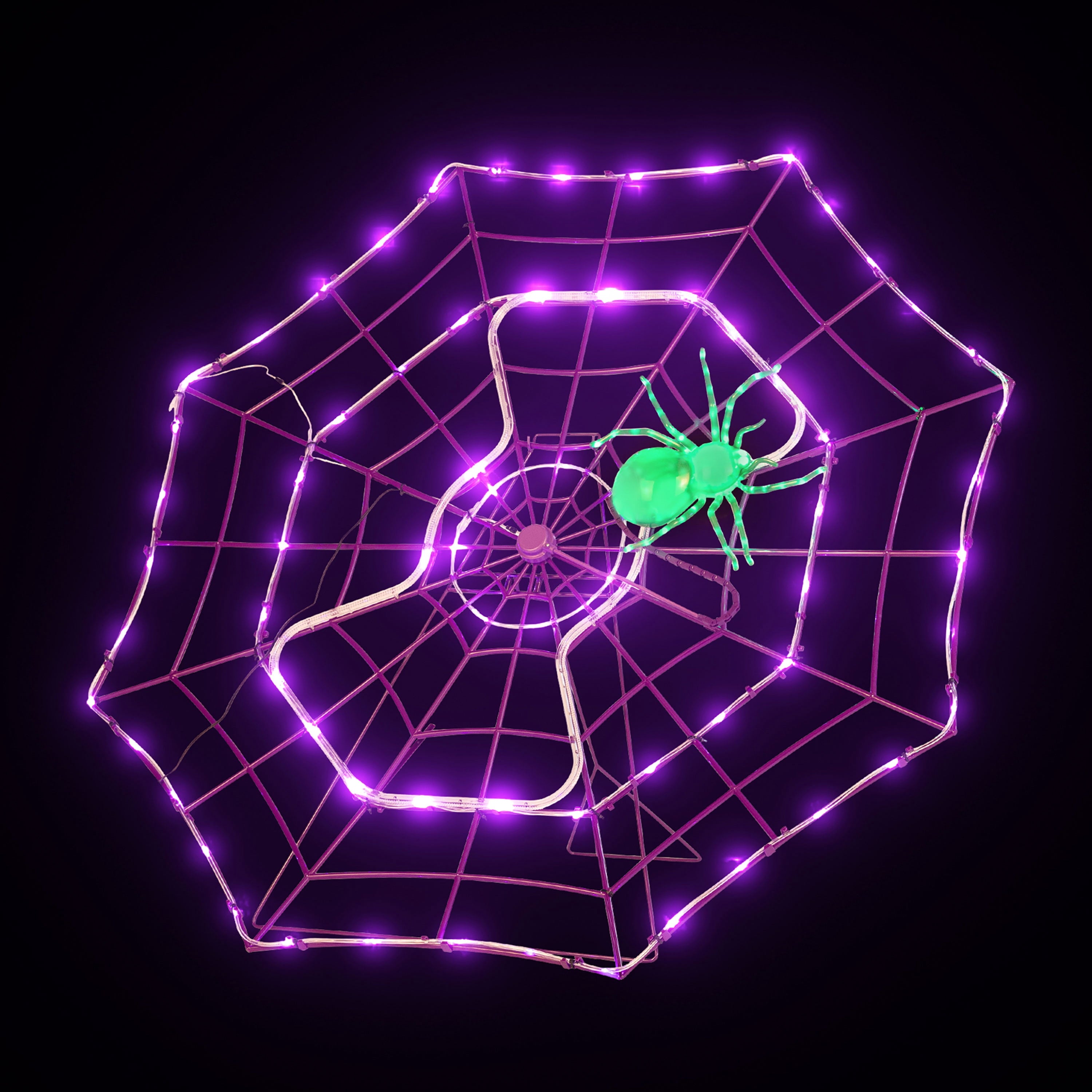 Mr. Halloween 4 ft. Outdoor Animated Spider Web - Purple Web