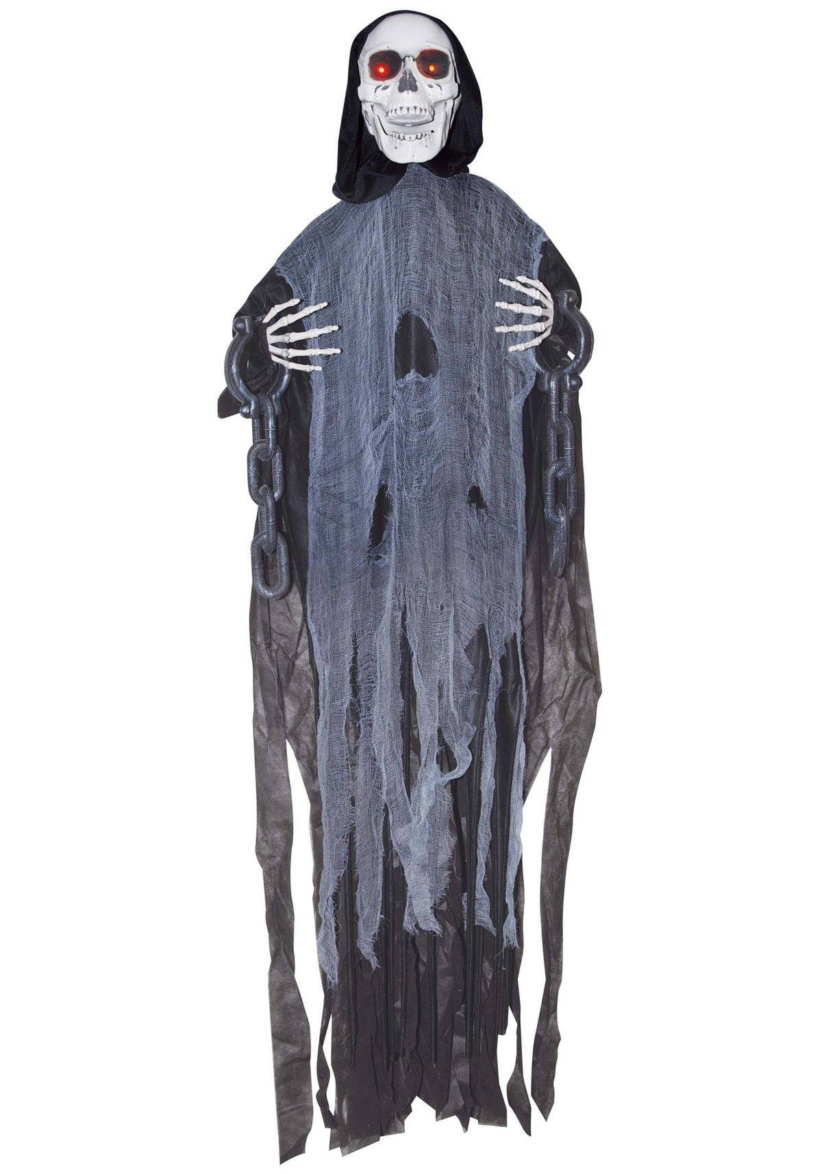 Sunstar Ghost Skeleton In Chains Animated LED Lighted Hanging Halloween Decoration - 60 in