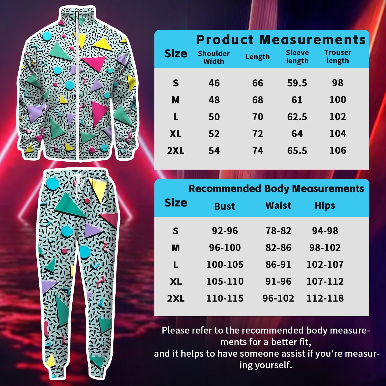 GYQMBT 80s 90s Men's Sportswear, Party Hip Hop Windbreaker 90s Disco Sportswear, 80s Adult Bizarre Costume 8 Piece Set, Black, M