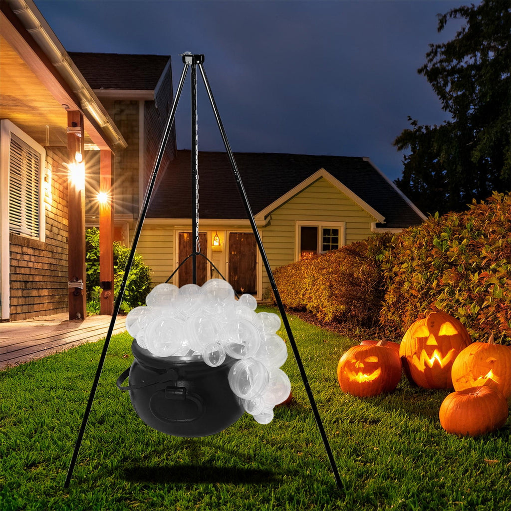 Muecwrye Halloween Decorations Outdoor, Halloween Clearance! Halloween Witches Cauldron on Tripod with Lights, DIY Bubbling Cauldron Set Decor for Home Porch Outside, Halloween Party Supplies
