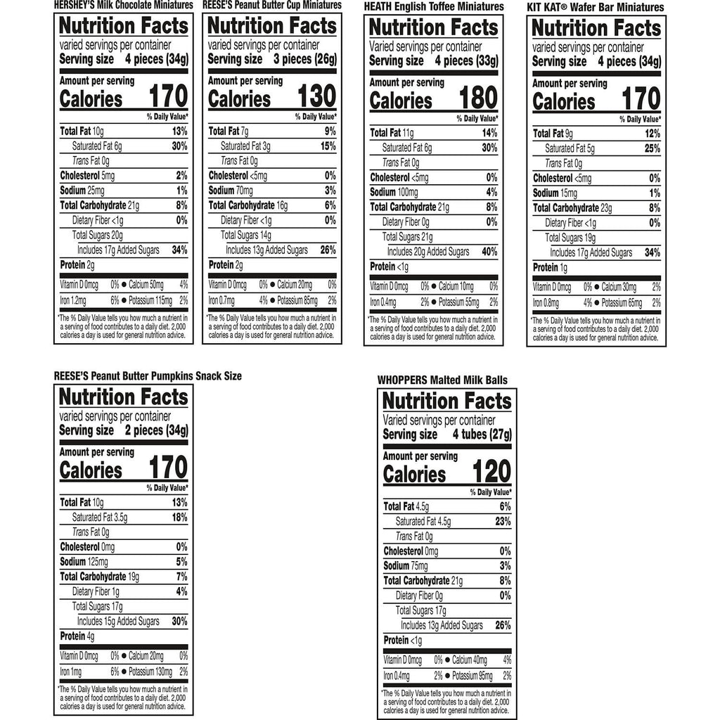 Hershey Assorted Halloween Candy Variety Bag, 20.31 oz (60 Pieces)