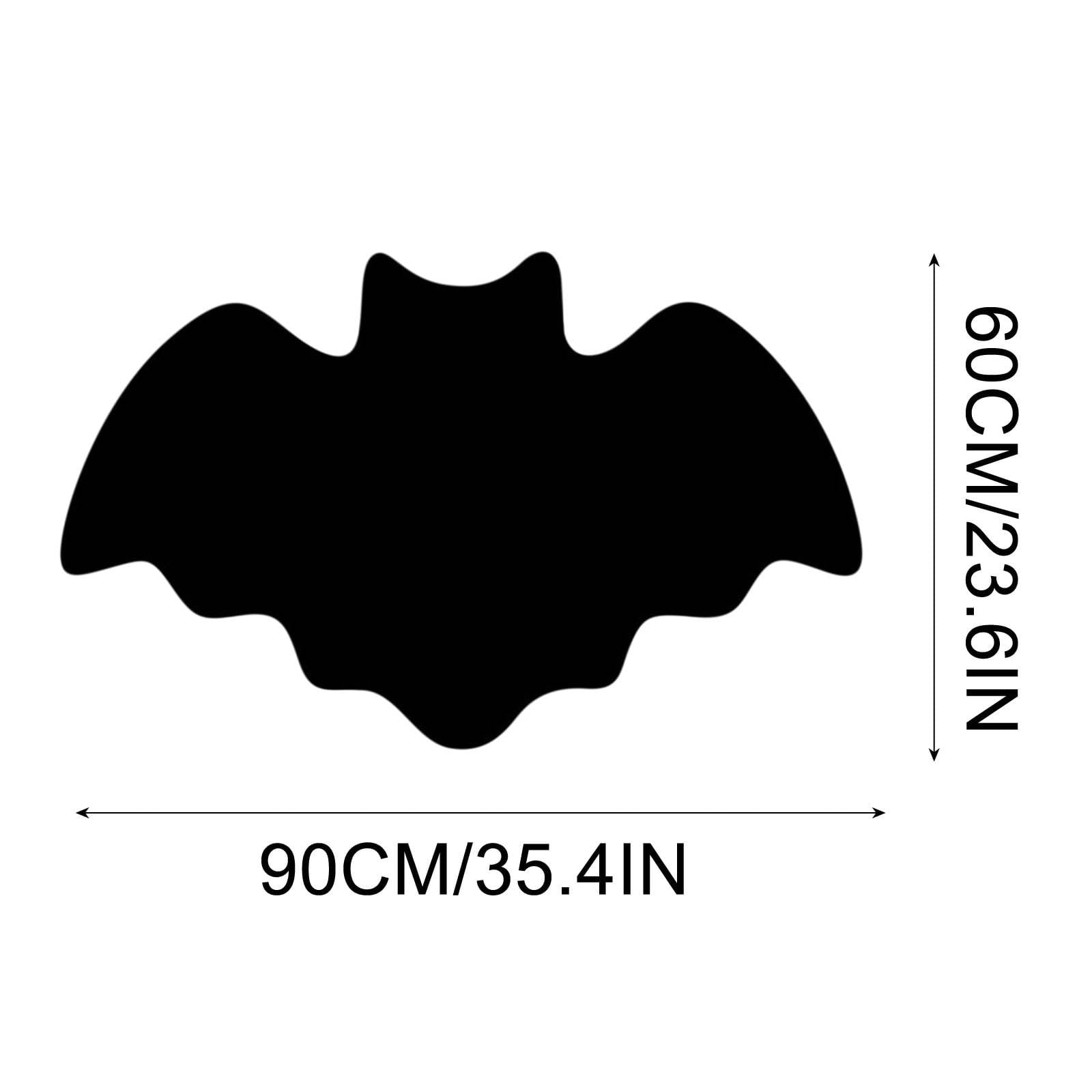 Wadada Halloween Bat Bath Mat Gothic Home Decor Black Bats Bathroom Decor Rugs Non Slip, Spooky Goth Gift Cute Shower Rug for Bathroom, Bedroom, Living Home Decoration