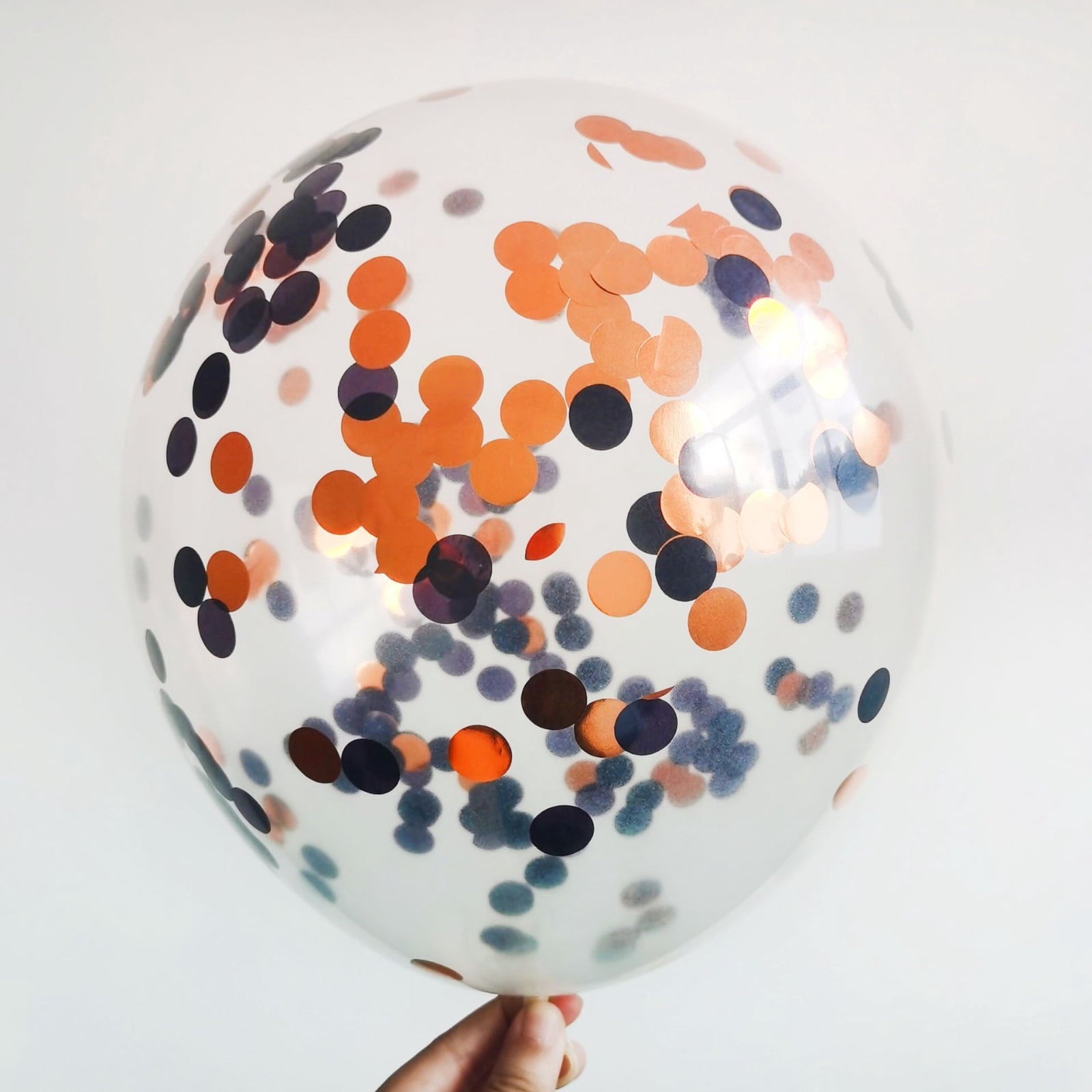 Uutvmp 80PCS Orange, Black, White Foil Confetti Balloons,12 inch Latex Balloon Inside for Halloween Party Decorations, Ghost Festival Party Scene Layout