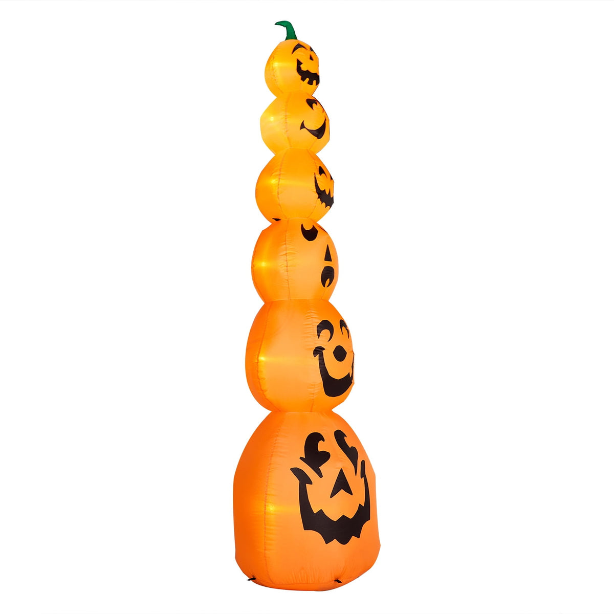 8FT Long Halloween Inflatables Pumpkins Eyeball Candy Outdoor Decorations, Blow Up Yard Decoration with Built-in LEDs Lighted for Lawn Garden Outside Indoor Decor