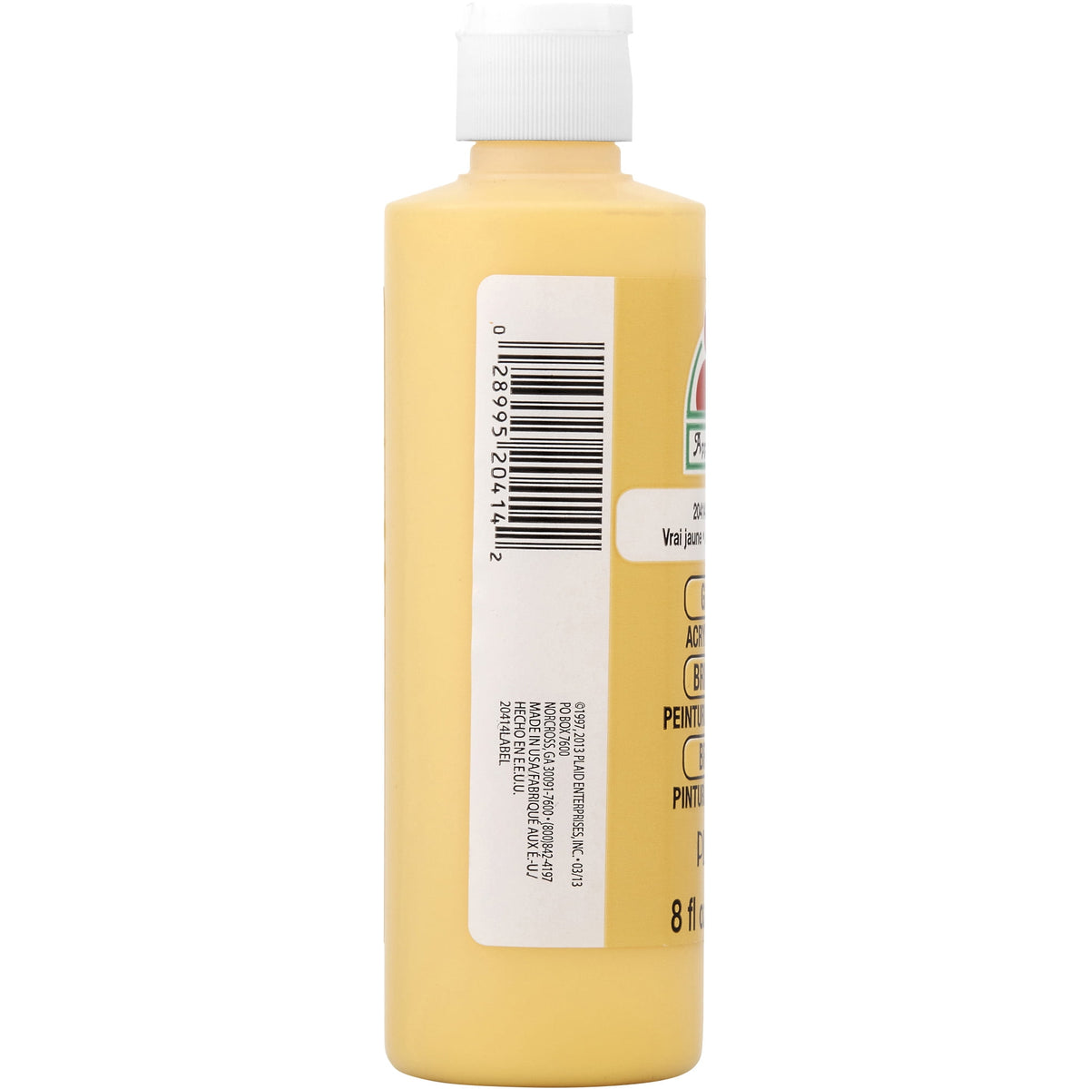 Apple Barrel Acrylic Craft Paint, Gloss Finish, White, 8 fl oz