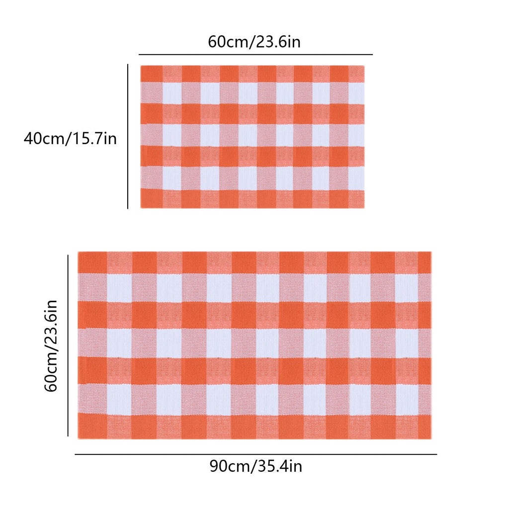 JLFNYA Halloween Rug,15.7*24inch Checkered Rug,Rug Halloween Fall Door Mat Cotton Washable Area Rugs Door Mat Outdoor Entrance for Front Porch Entryway Fall Farmhouse