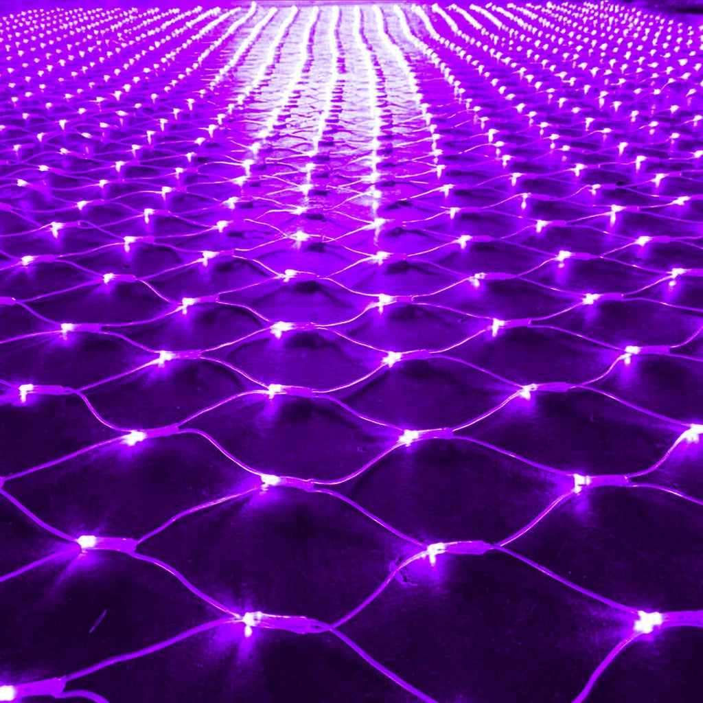 Dazzle Bright Christmas Net Lights, 360 LED 12FT x 5 FT Transparent Wire Waterproof Connectable String Lights with 8 Modes Christmas Outdoor Lights for Bushes Garden Party Holiday Decoration (Green)