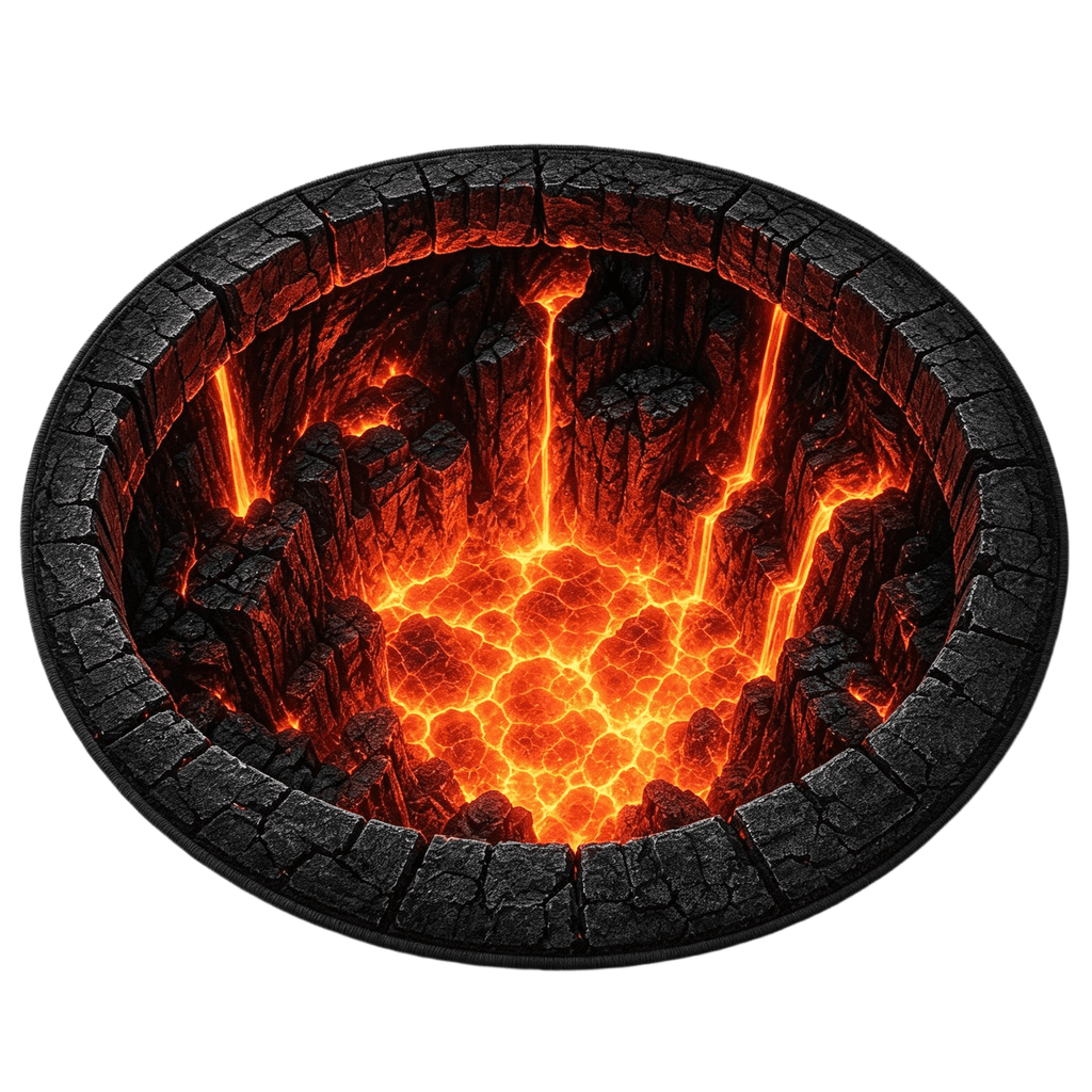 3D Illusion Halloween Round Mat,Funny Rug with Backing,Soft Visual Effect Door Mat for Living Room Indoor B