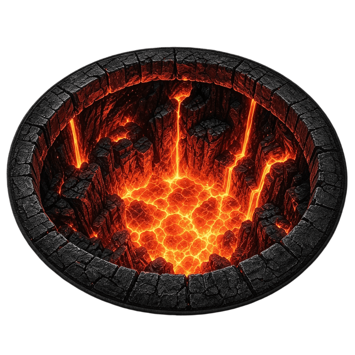 3D Illusion Halloween Round Mat,Funny Rug with Backing,Soft Visual Effect Door Mat for Living Room Indoor B