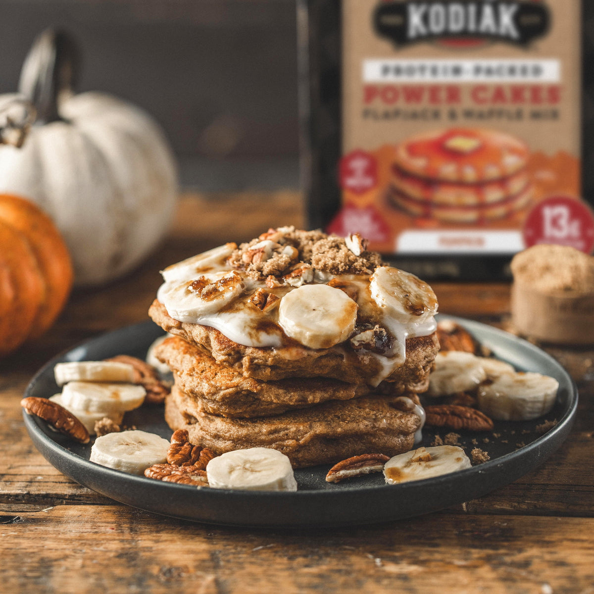 Kodiak Protein-Packed Power Cakes Pumpkin Pancake and Waffle Mix, 18 oz Box