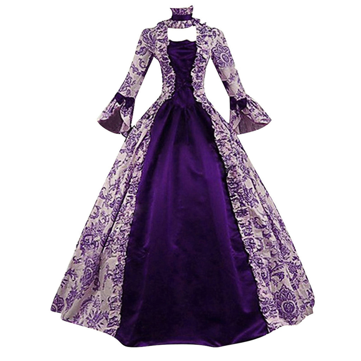 DDAPJ pyju Medieval Dress for Women Evening Masquerade Ball Gowns Vintage 1700S Victorian Renaissance Costume Green XXXXXL