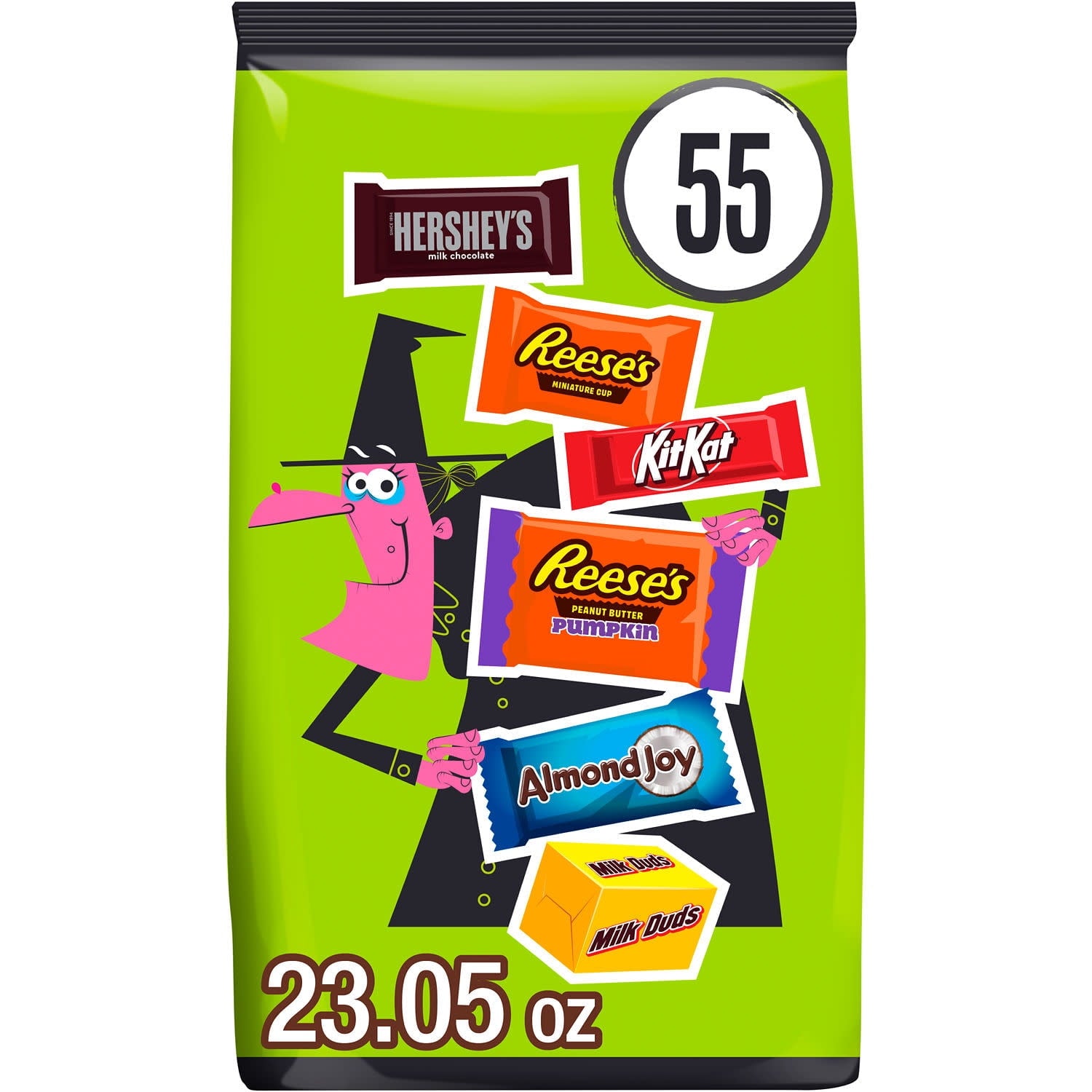 Hershey Assorted Chocolate, Halloween Candy Variety Bag, 23.05 oz (55 Pieces)