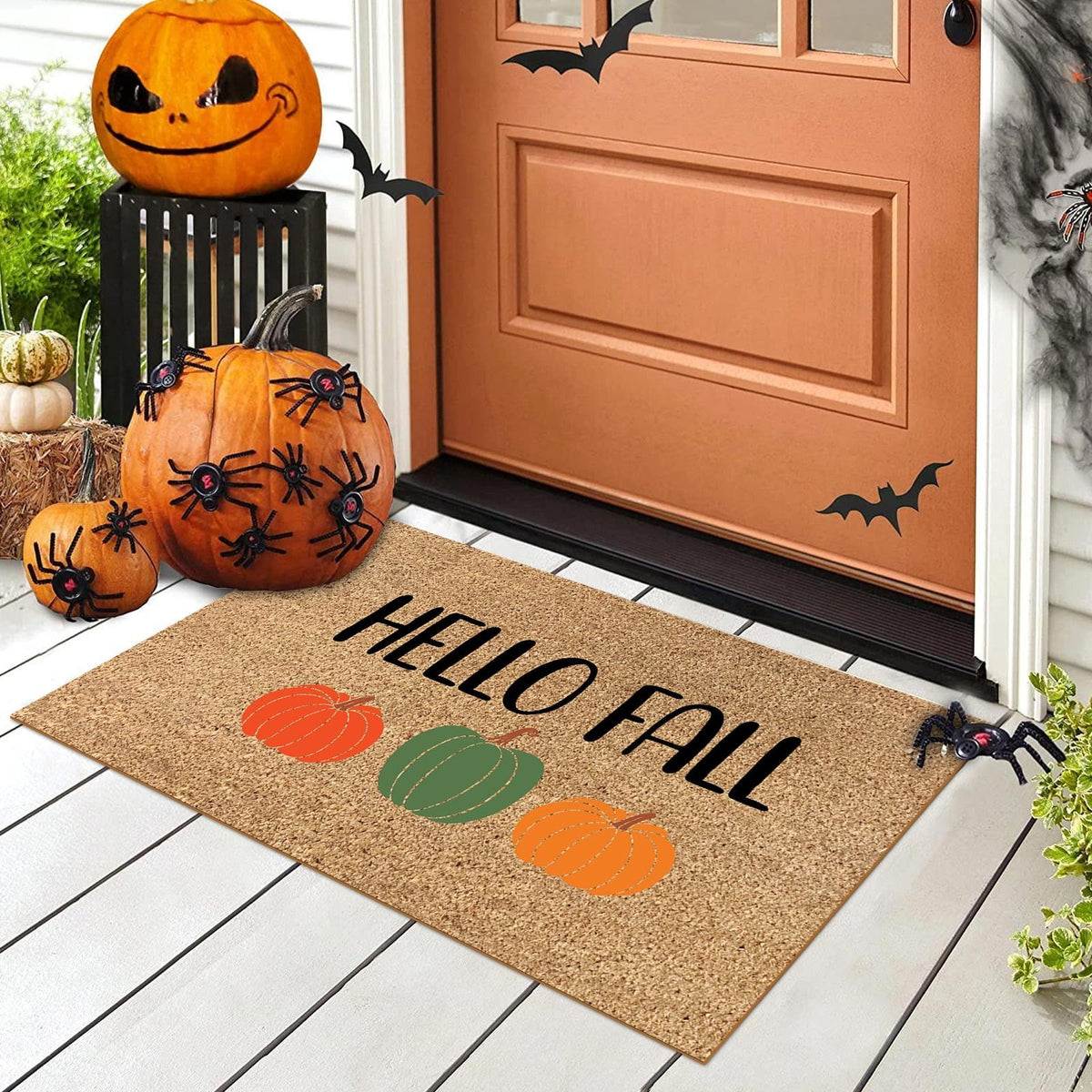 Yeetfub Warehouse Clearance 16x24IN Halloween Door Mat Pumpkin Funny Doormat All-Season Outdoor Indoor Doormat for Home Entrance Floor Outdoor Indoor Doormat for Outside Back Patio Floor Entry