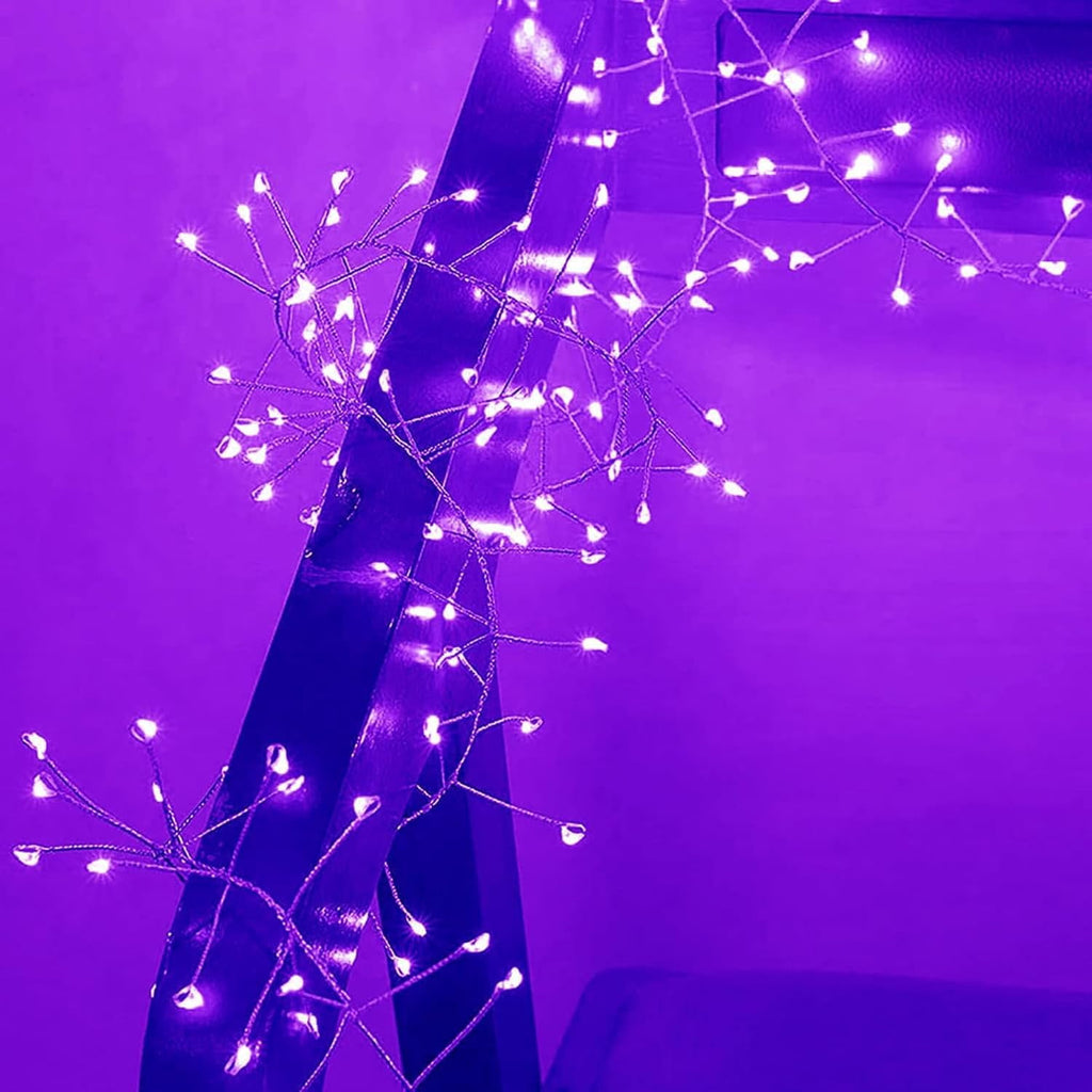 Mini Firecrackers String Light 19.68Ft 200 LED USB Operated 8 Modes Cluster Chain Fairy String Lights with Remote Control Firefly Lights for Xmas Party Home Garden Decoration