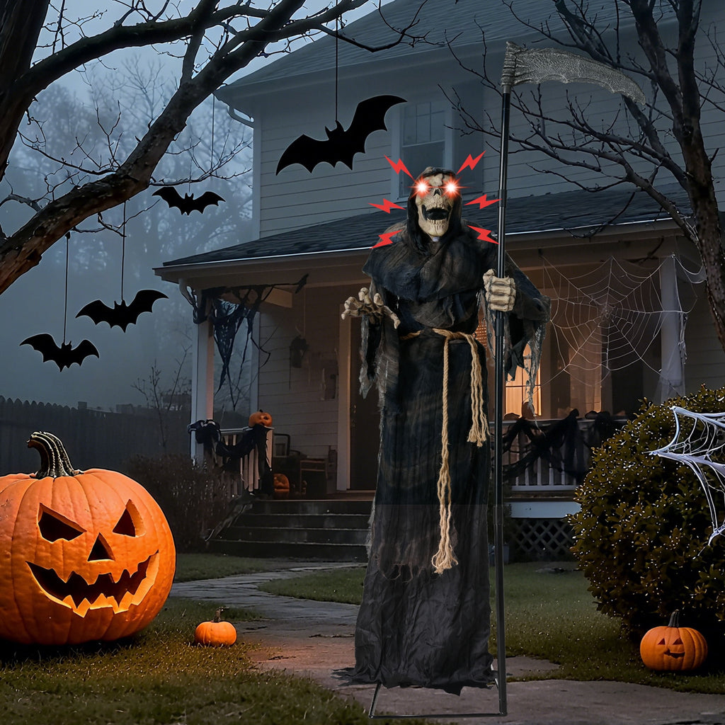 Yescom 9ft Flying Witch with Vulture & Owl Skeleton Halloween Outdoor Décor 2026