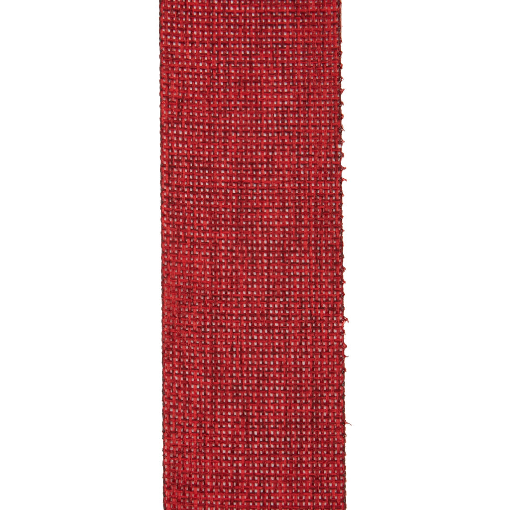 Offray Ribbon, Torrid Orange 1 1/2 inch Woven Burlap Woven Ribbon, 9 feet