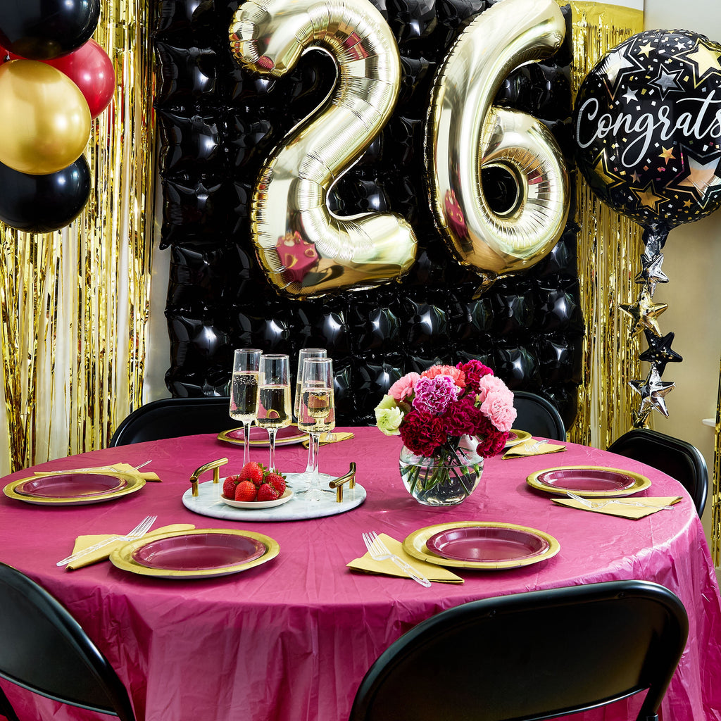 2 Count Foil Balloon Backdrops, Black, by Way To Celebrate