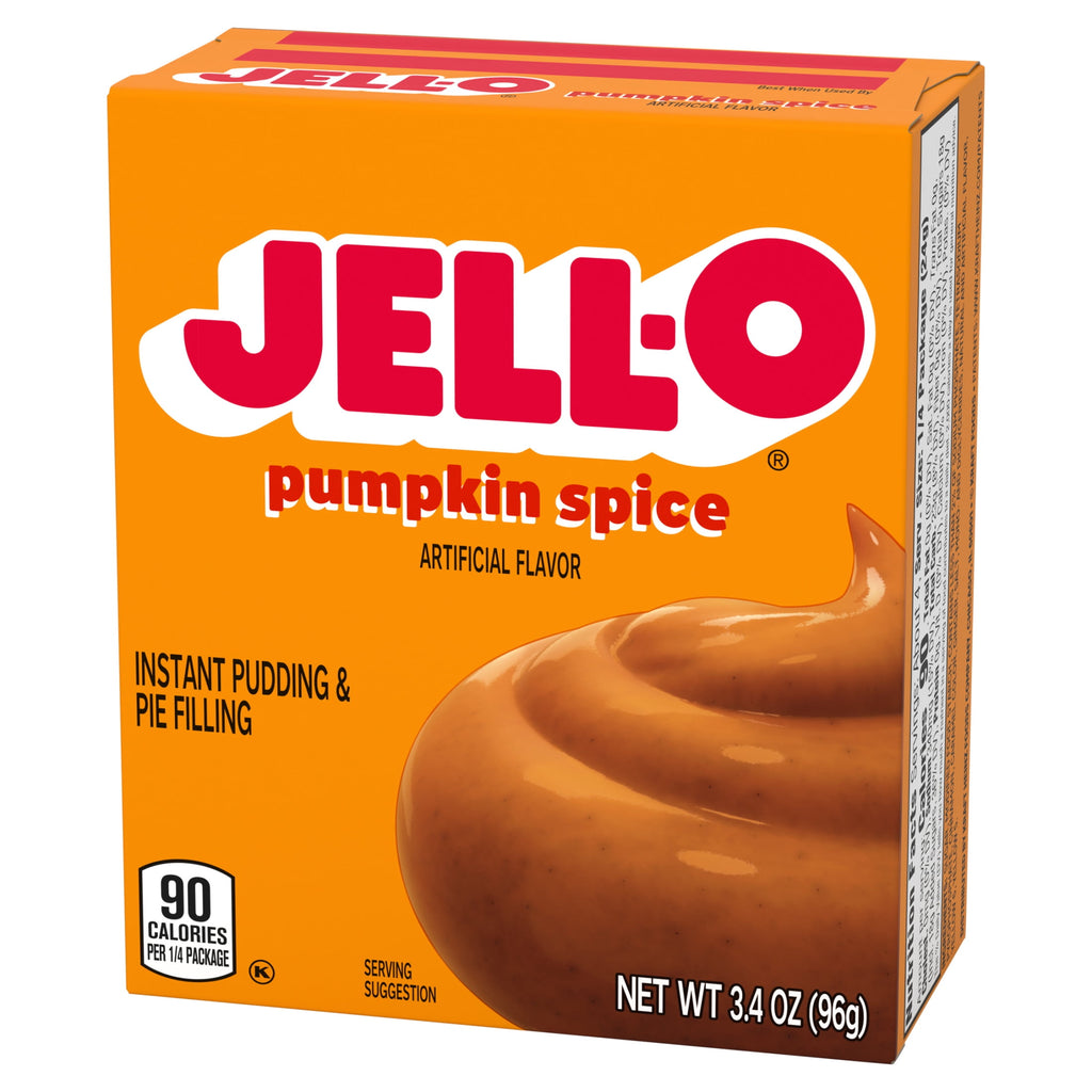 Jell-O Pumpkin Spice Artificially Flavored Instant Pudding & Pie Filling Mix, 3.4 oz Box