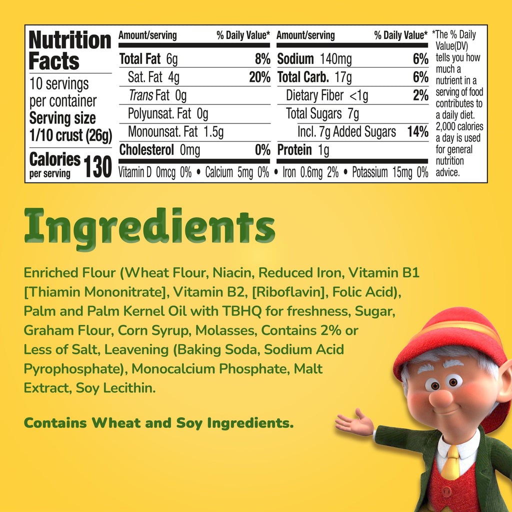 Keebler Ready Crust 10-Inch Graham Cracker Pie Crust, Premade Pie Crust For Baking And No-Bake, 9 oz
