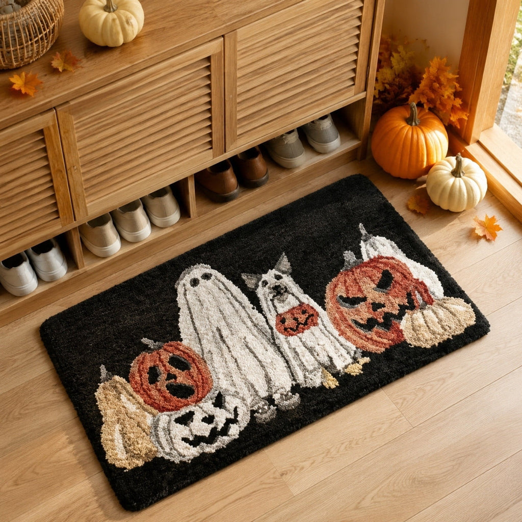 Orangide Halloween Doormat Non Slip Outdoor Entrance Rug Spooky Gothic Welcome Mat Durable Absorbent for Patio Porch Entryway Fall Decor