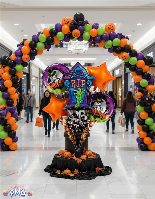PMU Halloween Flying Ghost 24 Inch Mylar-Foil Balloon (10/pkg) Pkg/1