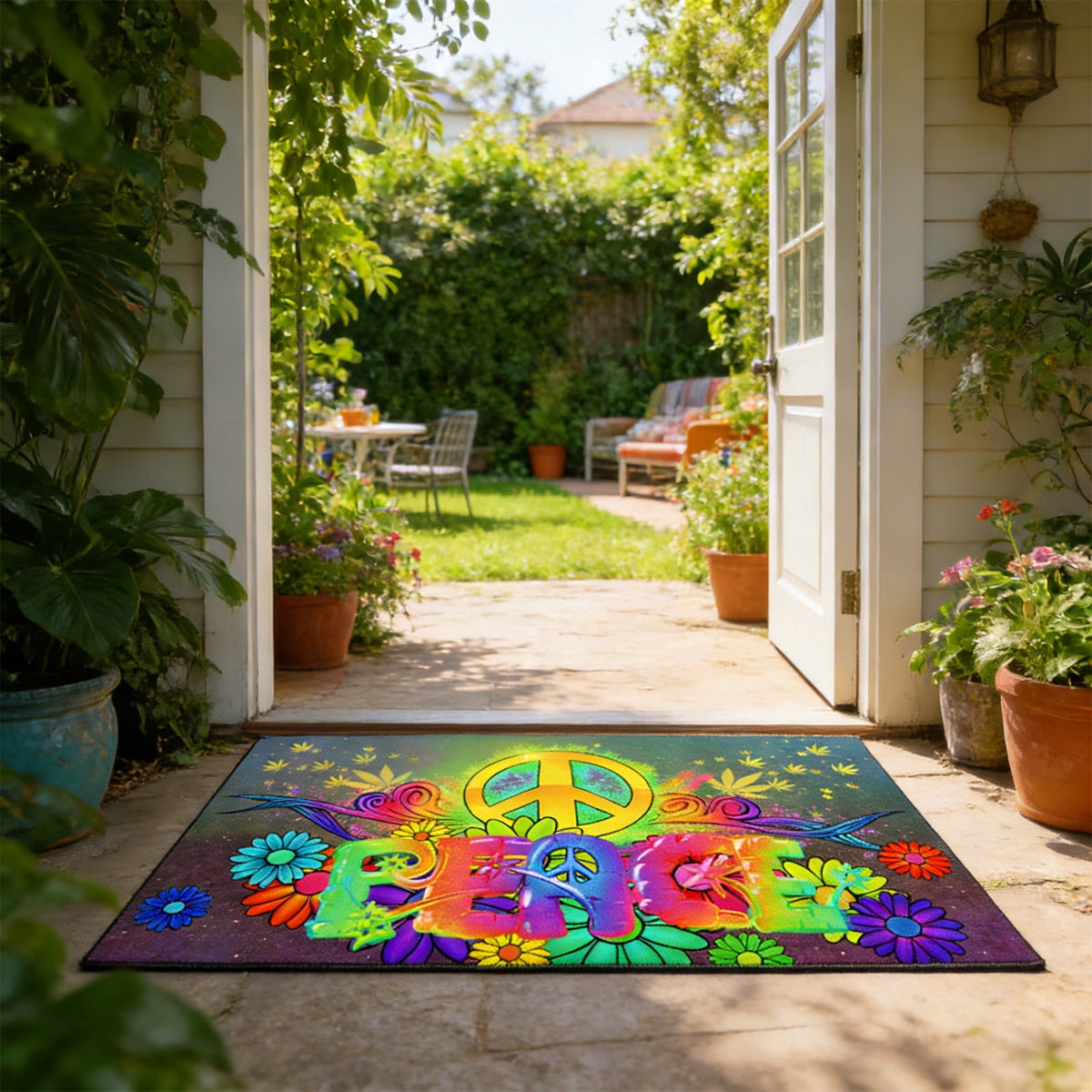 Halloween Ghost Door Mat, Cute Welcome Mat for Front Door Porch Entryway Haunted Outdoor Decor Spooky Decorative Entrance Doormat Non Slip Halloween Rug, 16" x 24"