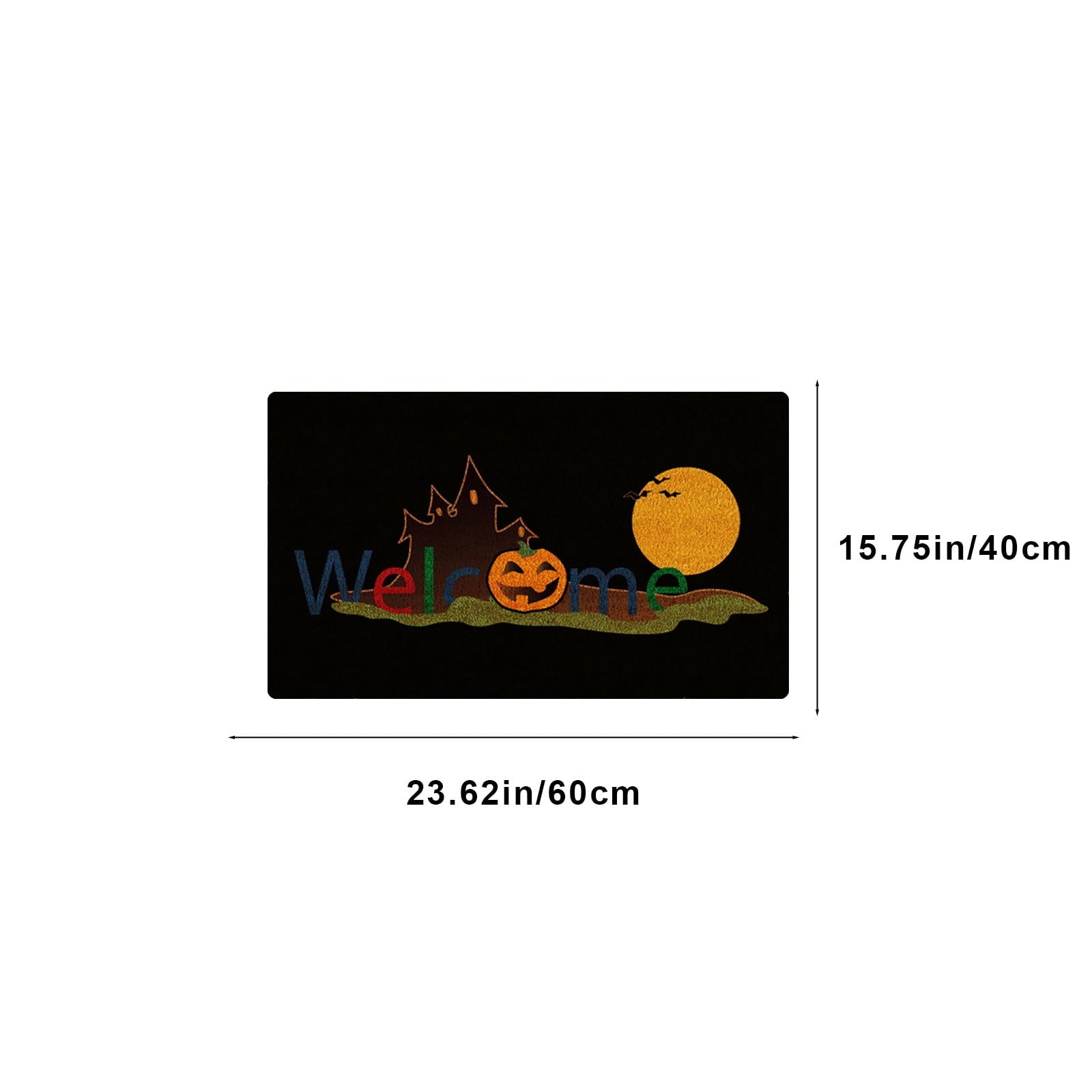 PEIBang Halloween Door Mat,Pumpkins Outdoor Rug Bathroom Doormat,Decorative Front Doormat Indoor Outdoor for Home Decor