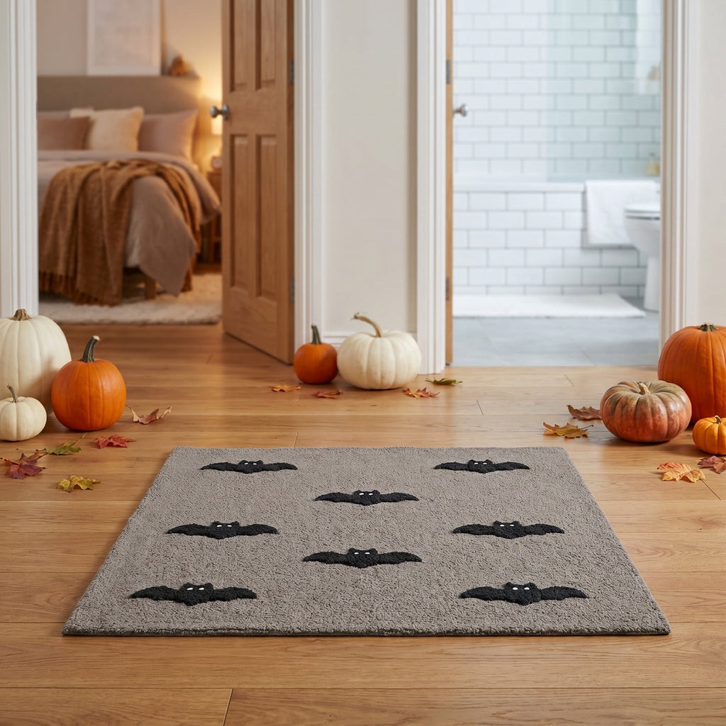 Halloween Thanksgiving Pumpkin Doormat 24x16 Inch, Simple Fall Farmhouse Entrance Mat for Front Porch Patio Home Decor