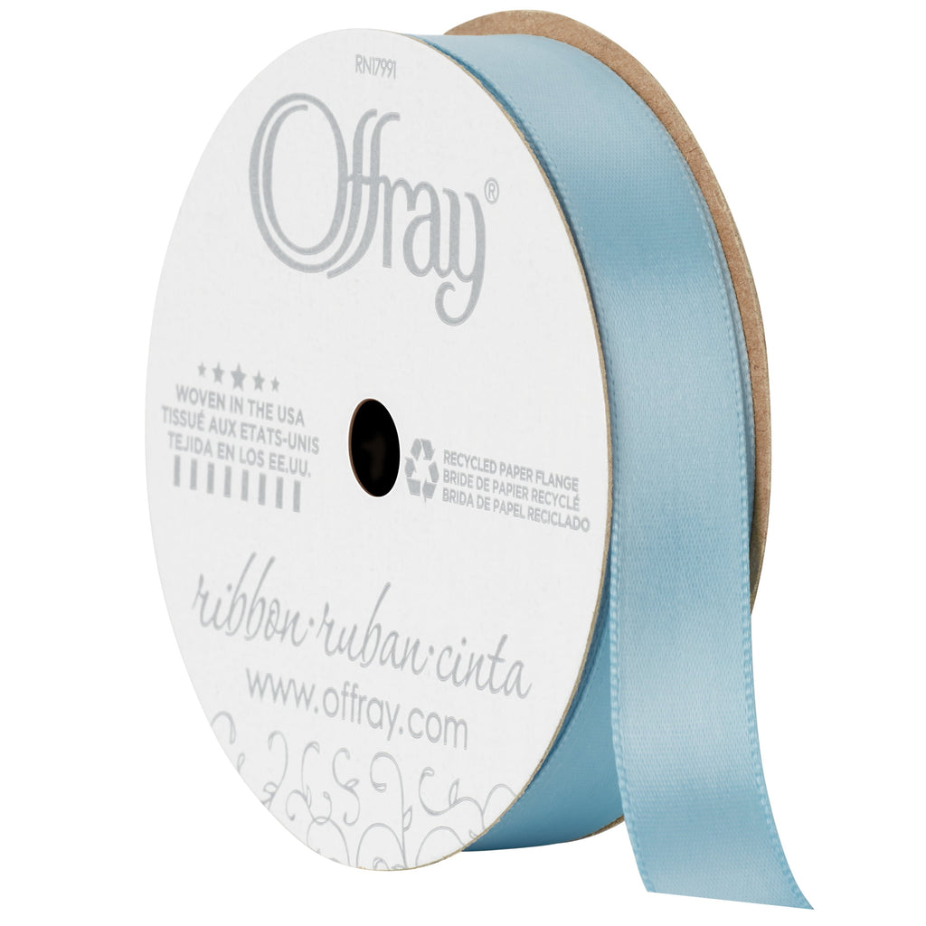 (3 pack) Offray Ribbon, Forest Green 5/8 inch Single Face Satin Polyester Ribbon, 18 feet