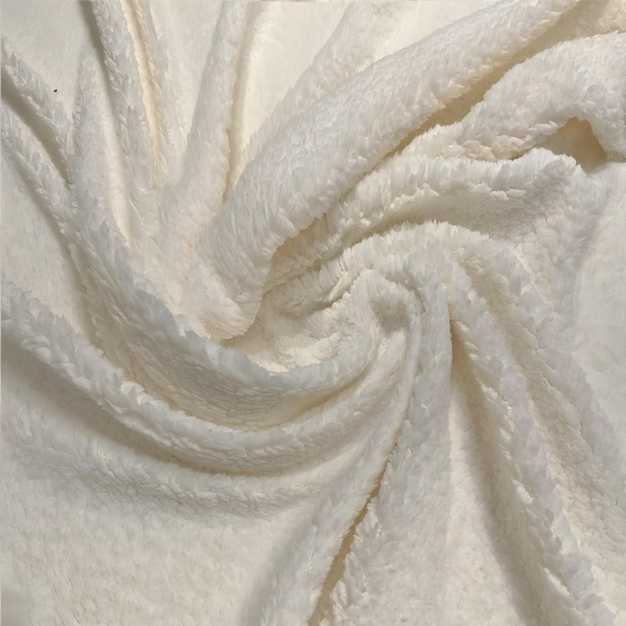 Mainstays 1.5 Yards 100% Polyester Sherpa Solid, White, 60" Wide for Crafts