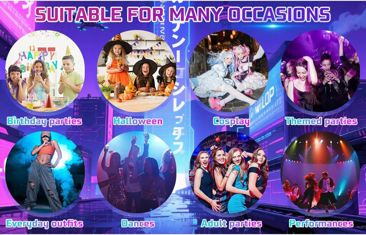 ZUITEH Halloween Anime Cosplay Miras Costumes,Popular Singer Idol Group T-Shirts Skirt Suit With Wig Full Set, Pop Star Dress Up Stage Outfits For School Party Carnival Festival Performance