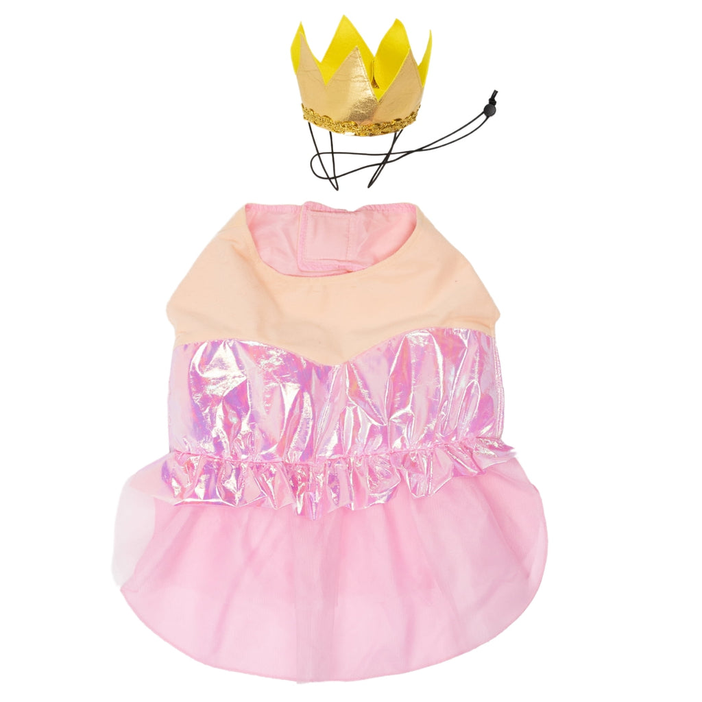 Vibrant Life Halloween Good Witch Costume for Dogs, Pink and Gold, Medium