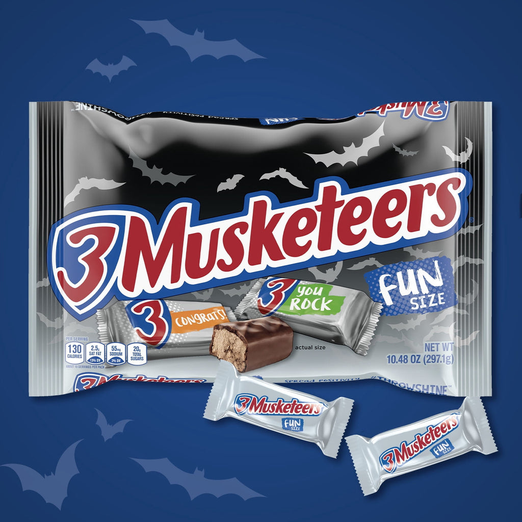 3 Musketeers Spooky Fun Size Halloween Chocolate Candy - 10.48oz Bag