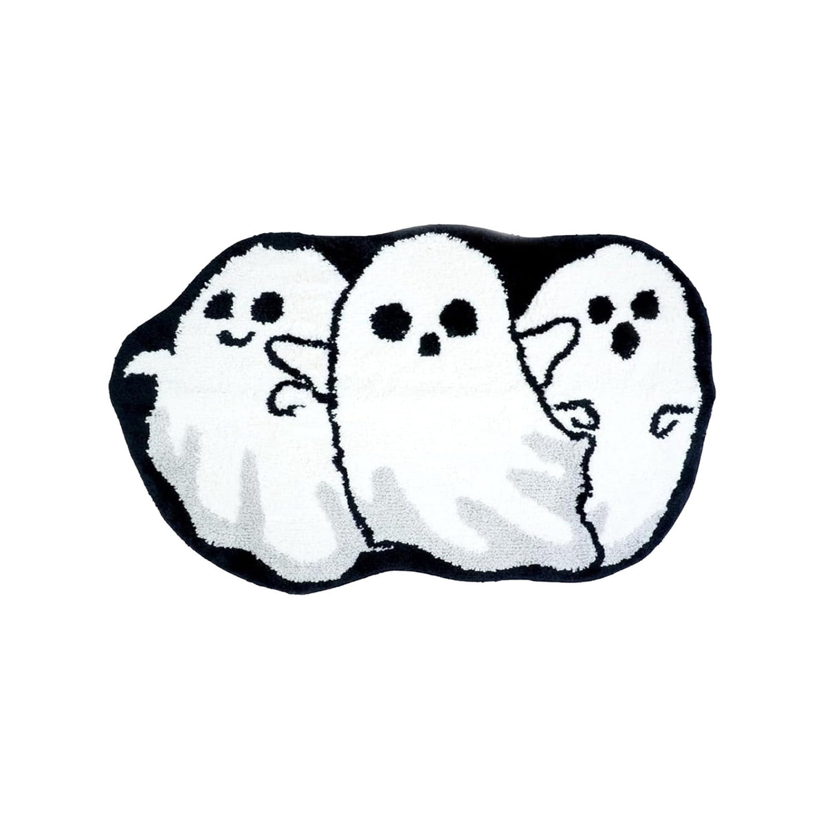 BingTong Cartoon Ghost Themed Fall Welcome Mat,Variety Spooky Adorable Ghost Shape Entryway Rug,Weather Resistant Low Profile Door Mat for Home Apartment Cafe Halloween Decoration Ghost F