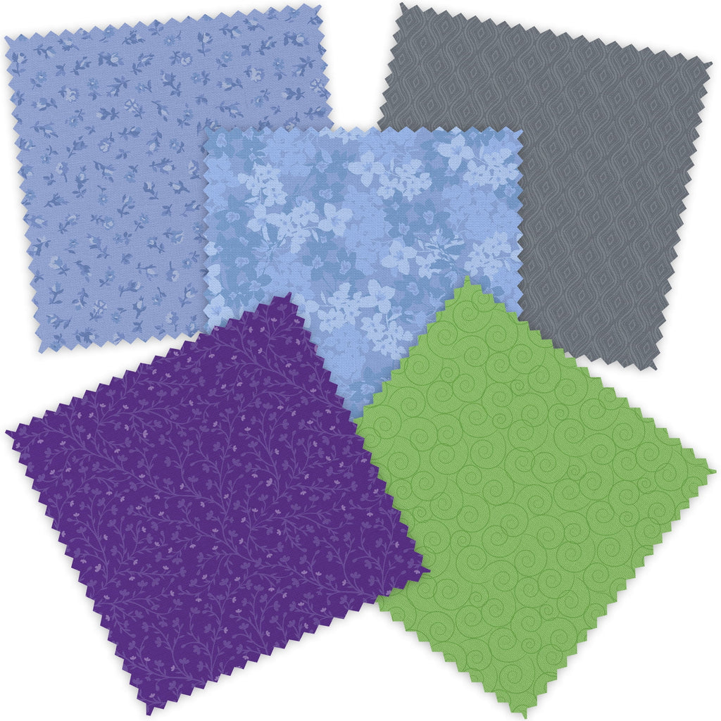 Waverly Inspirations 1 Yard 100% Cotton Eva's Blooms, Marina, 44" Wide for Quilting & Sewing